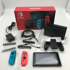 【中古品】 Nintendo Switch ニンテンドー スイッチ 本体 Joy-Con (L) ネオンブルー (R) ネオンレッド 2019モデル 【034-260410-mh-07-fuz】