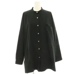 ウタオ UTAO バンドカラーシャツ ノーカラーシャツ ブラウス ワイドシルエット F 黒 ブラック 長袖 /HN