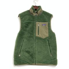 美品 Patagonia フリースベスト グリーン キャンプ 登山 アウトドア