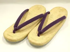 平和屋着物●和装小物　和装草履　畳表　鼻緒:紫色　逸品　AABH4285ay