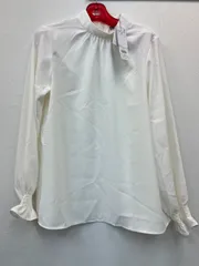 未使用品 theory luxe セオリーリュクス BACK SATIN GGT CLEBI 2 プルオーバー ブラウス サイズ40 ホワイト