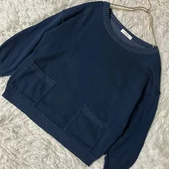 OPAQUE ニット ブルー 38 シンプル カジュアル 着回し ゆったりのサムネイル