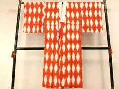 平和屋着物●長襦袢　袷　菱文　暈し染め　正絹　逸品　AABH4747fy