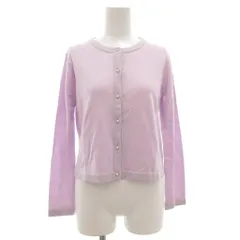 クミキョク 組曲 KUMIKYOKU カーディガン ニット 2 長袖 薄手 アンゴラ混 ラメ 紫 パープル /GV