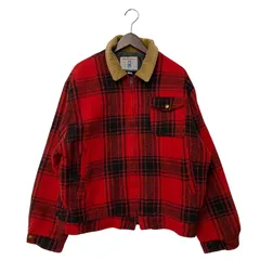 【中古品】 MANHATTAN マンハッタン CORDUROY COLLAR CHECK WOOL JACKET コーデュロイ カラー チェック ウールジャケット USA製 アウター 【146-260118-as-05-izu】