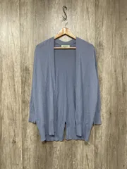 nano universe ナノユニバース 無地 カジュアル ショール カーディガン size38/紺 ■■ レディース
