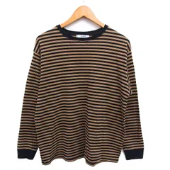 ジャーナルスタンダード レリューム JOURNAL STANDARD relume ボーダー カットソー Tシャツ ボートネック リブ コットン 綿 長袖 F ベージュ /NT32