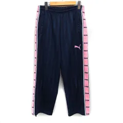 プーマ PUMA 国内正規品 プージャー ジャージ ストライプ スポーツウエア SS ネイビー 紺 ピンク /FT6