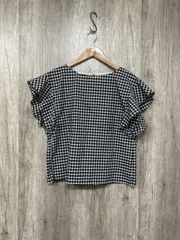 KUMIKYOKU 組曲 ギンガムチェック ブラウス シャツ sizeS/黒 ■◆ レディースのサムネイル