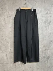 美品 MONO-MART モノマート ウールライク カーブ セミワイド スラックス パンツ sizeM/黒 ■■ メンズ