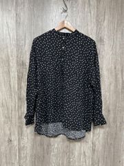 EQUIPMENT スター シルクシャツ エキプモン 星柄 ブラック SHIRT