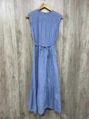 N．エヌ ナチュラルビューティーベーシック シャツ ノースリーブ ワンピース sizeM/青 ■◆ レディース