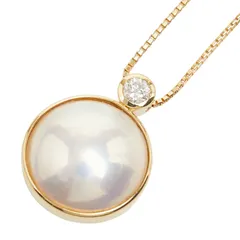 K18YG 母貝 マベ ダイヤモンド 0.02ct 2.9g りんごペンダント 【公式通販】