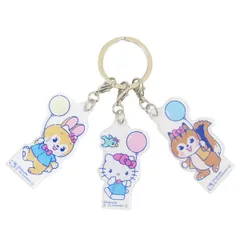 クッピーラムネ×サンリオ キーホルダー 3連アクリルキーホルダー クッピーラムネ×ハローキティ  サンリオ sanrio キャラクター