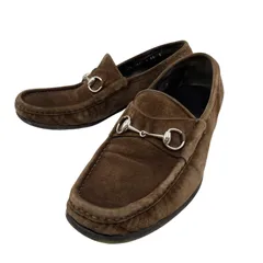【中古品】GUCCI グッチ ホースビット スエード ローファー シューズ 靴 【183-251223-cs-06-izu】