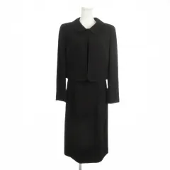 ユキトリイ YUKI TORII ブラックフォーマル 2点セット ジャケット 半袖ワンピース 9AR 黒 ブラック 丸襟 ショート丈 21-601-1305 /MN4 ■GY58