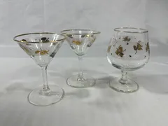 カクテルグラス　3点セット　グラス　カクテル　ワイン　アルコール　お酒　酒　食器　ガラス　昭和レトロ　昭和　レトロ