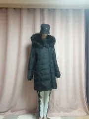 (55) DKNY レディース ファー フード ダウン アウター / ジャケット