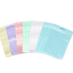 Rimikuru チャック付き袋 ジッパー付き袋 チャック袋 ジッパーバッグ ジッパー ラッピング チャック ジップ 袋 包装袋 カラフル 可愛い ミニ 小 大 (120枚セット, 9cm×16cm) [120枚セット] [9cm×16cm]