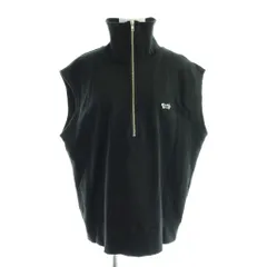 フリークスストア FREAKS STORE The Fox Collection TOWNCRAFT トレーナー F 黒 ブラック ノースリーブ ハーフジップ ロゴ刺繍 /AP