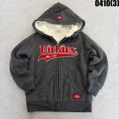 S ディッキーズ キッズ チャコール フリース 裏地 ジップアップパーカー 0410(3)