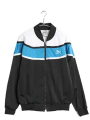 【お得なクーポン配布中!】 80s プーマ トラック ジャケット メンズ レディース S / ヴィンテージ ジャージ フルジップ ブルゾン ワンポイント ポケット付き ブラック