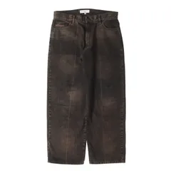 YARDSALE ヤードセール パンツ サイズ:M / ブリーチ加工 ワイド デニムパンツ (Bleached Phantasy Jeans) / ブラック ブラウン / ボトムス ジーンズ ジーパン【メンズ】【中古】