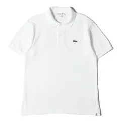 【美品】LACOSTE ラコステ ポロシャツ サイズ:US S / ワンポイント ワニ ワッペン 刺繍 ピケ ポロシャツ (L1212AL) / CLASSIC FIT / MADE IN JAPAN / ホワイト 白 / トップス 半袖【メンズ】【中古】