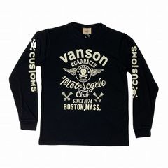 Vanson ロンT 刺繍 豪華 背面ウィング 墨黒 Y2K - メルカリ