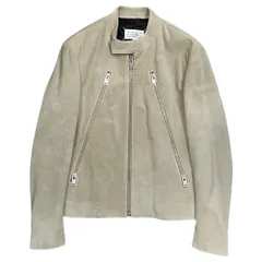 MAISON MARGIELA(メゾンマルジェラ) 16SS 5 ZIP RIDERS JACKET - SUEDE LEATHER 八の字 ライダース ジャケット スウェード レザー 50AM0256 X9558 46 ベージュ 5ジップのサムネイル