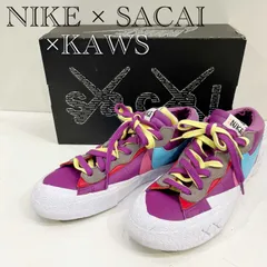 NIKE × SCAI × KAWS ナイキ サカイ カウズ BLAZER LOW DM7901-500 スニーカー パープル ホワイト 28cm メンズ 靴 _208068