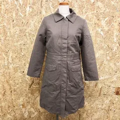 【中古】[印象B] Eddie Bauer エディーバウアー レディース XS 赤み掛かったグレー系 綿100% コート 薄手の中綿入りライナー付き ボタン×ジップ留め 長袖のサムネイル