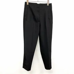 古着 ザラ ZARA テーパードパンツ ボトムス 2ダーツ 無地 ジップフライ ロング ポリエステル×レーヨン×ポリウレタン S ブラック 黒 レディース