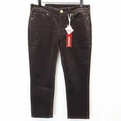 【新品】ユニクロ UNIQLO サブリナスキニーパンツ スーパーストレッチ コーデュロイ ボトムス テーパード 服 70 ダークブラウン レディース