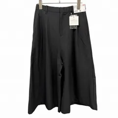 【新品】ユニクロ|クレア・ワイト・ケラー UNIQLO：C キュロットパンツ 丈短め ポリエステル×レーヨン×ポリウレタン M 黒 レディース