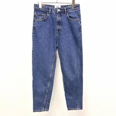 古着 ZARA AUTHENTIC DENIM BY TRF ザラ 04 レディース デニム パンツ ジーンズ ジーパン テーパード ジップフライ 紙パッチ 綿100% ブルー 青