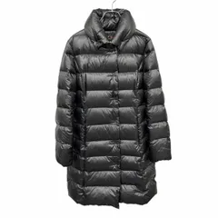 【中古】[印象AB] EVEX by KRIZIA エヴェックスバイクリツィア ダウンコート レディース 40 黒 ポリ100%(ダウン90%＋フェザー10%) ジップポケット フライフロント スナップボタン留め 無地 スナップダウンカラー 長袖のサムネイル