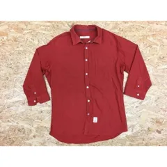 【中古】[印象B] AZUL BY MOUSSY アズールバイマウジー メンズ Mサイズ ブラウン・オレンジ系 シャツ 半端袖 第2ボタンがコンチョ 胸ポケット付き Mのサムネイル
