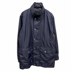 【中古】[印象AB] KANSAI YAMAMOTO カンサイヤマモト ジャケット メンズ M ネイビー 紺 ポリ100% 隠しフード ドットボタン×ジップアップ 内ポケット×４ 左胸にジップポケット 脇にハトメのベンチレーションホール 薄手 長袖 ハイネックのサムネイル