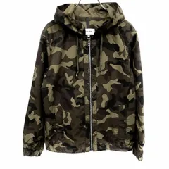 古着 グローバルワーク GLOBAL WORK パーカー ジャケット 迷彩柄 裏地無し 長袖 フルジップ ポリ×綿 M ブラウン 茶×赤茶×カーキ×黒 メンズのサムネイル