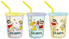 特価商品 スケーター(Skater) ストロー付 タンブラー 320ml 3個 セット 日本製 クレヨンしんちゃん 26 男の子 女の子 SIH3ST-A