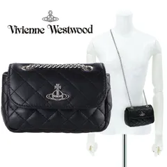 Vivienne Westwood ヴィヴィアンウエストウッド ショルダーバッグ レディース 3way ポーチ マトラッセ キルティング オーブ ミニ財布 ブラック 52020005U