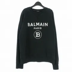 バルマン BALMAIN ロゴ ラグランクルーネック スウェット トレーナー XXL ブラック 黒 JQ005B027のサムネイル