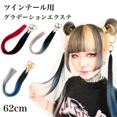 リングエクステ ツインテール 【グラデーション】 【62cm】 【 シルバーリング/ゴールドリング】   特殊ヘアサロン監修 全14色のサムネイル