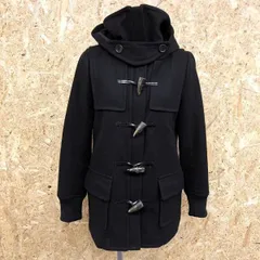 【中古】[印象AB] alcali アルカリ レディース ブラック 黒 ウール×ナイロン ダッフルジャケット パーカー 裏地付き トグルボタン×ジップ留め 無地 長袖のサムネイル