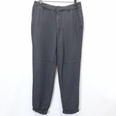 【中古】[印象B] H＆M エイチアンドエム とろみパンツ メンズ 12 ネイビー 紺 レーヨン×リヨセル ポケットがツルツル生地(ポリエステル100%) 薄手 テーパード 無地 トロピカル生地 ダブルのサムネイル