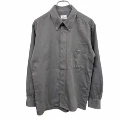 【中古】[印象B] LACOSTE ラコステ ボタンダウンシャツ メンズ 40 グレー 胸ポケット ワニの刺繍 長袖 ロングスリーブ ボックスカットのサムネイル