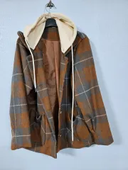 カジュアル ウール混 CHECK ジャケット 66前後