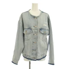 リーバイス Levi's デニムジャケット 上着 S ライトブルー 長袖 ダメージ加工 /JP