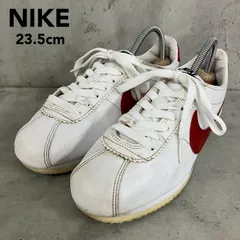 NIKE ナイキ クラシック コルテッツ レザー ホワイト 807471-103 CLASSIC CORTEZ LEATHER ローカット スニーカー トリコロール レッド ブルー 23.5cm 希少モデル 廃盤 完売品 ★ ■■